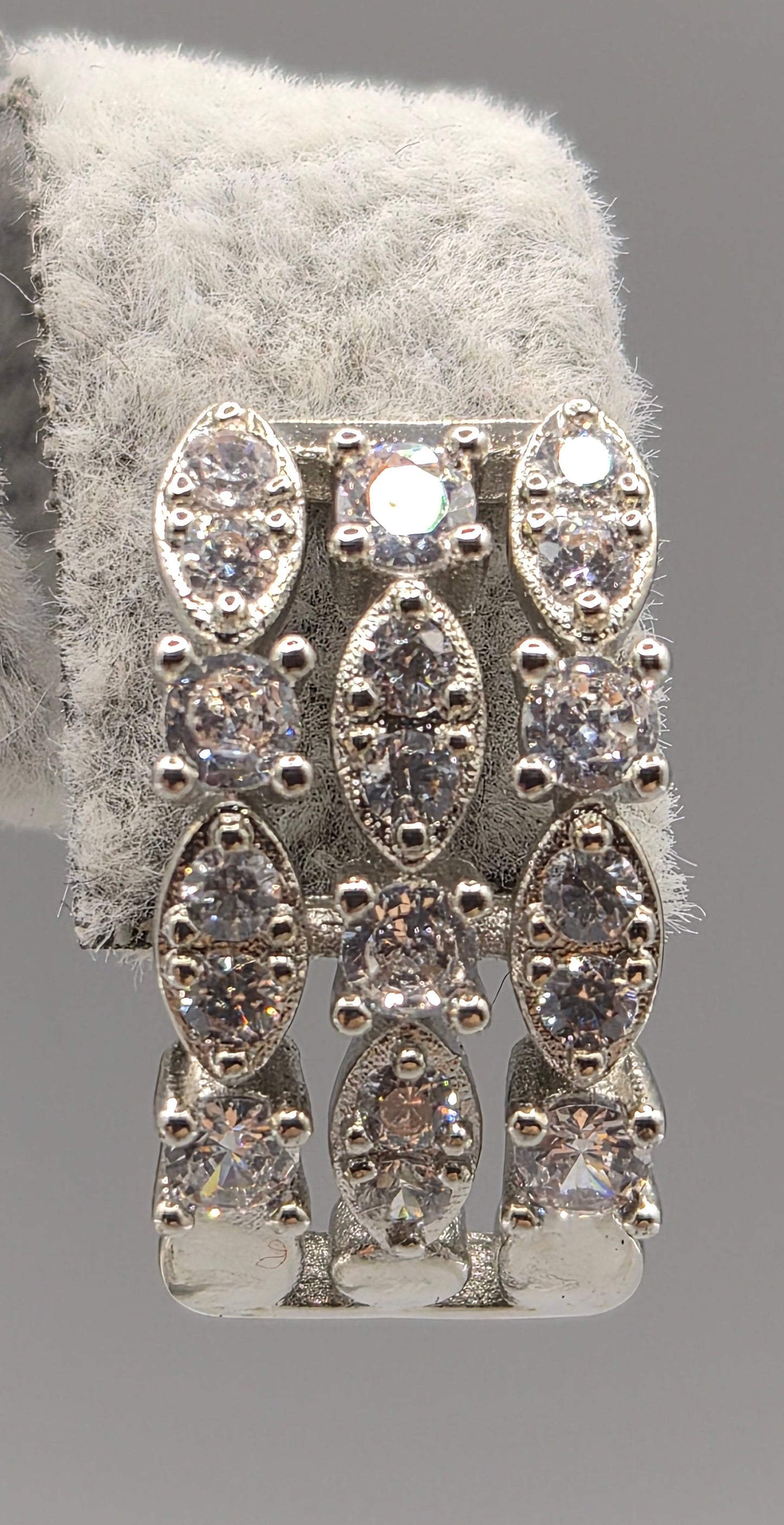 Marquise & Round Cubic Zirconia Half Hoop Earrings