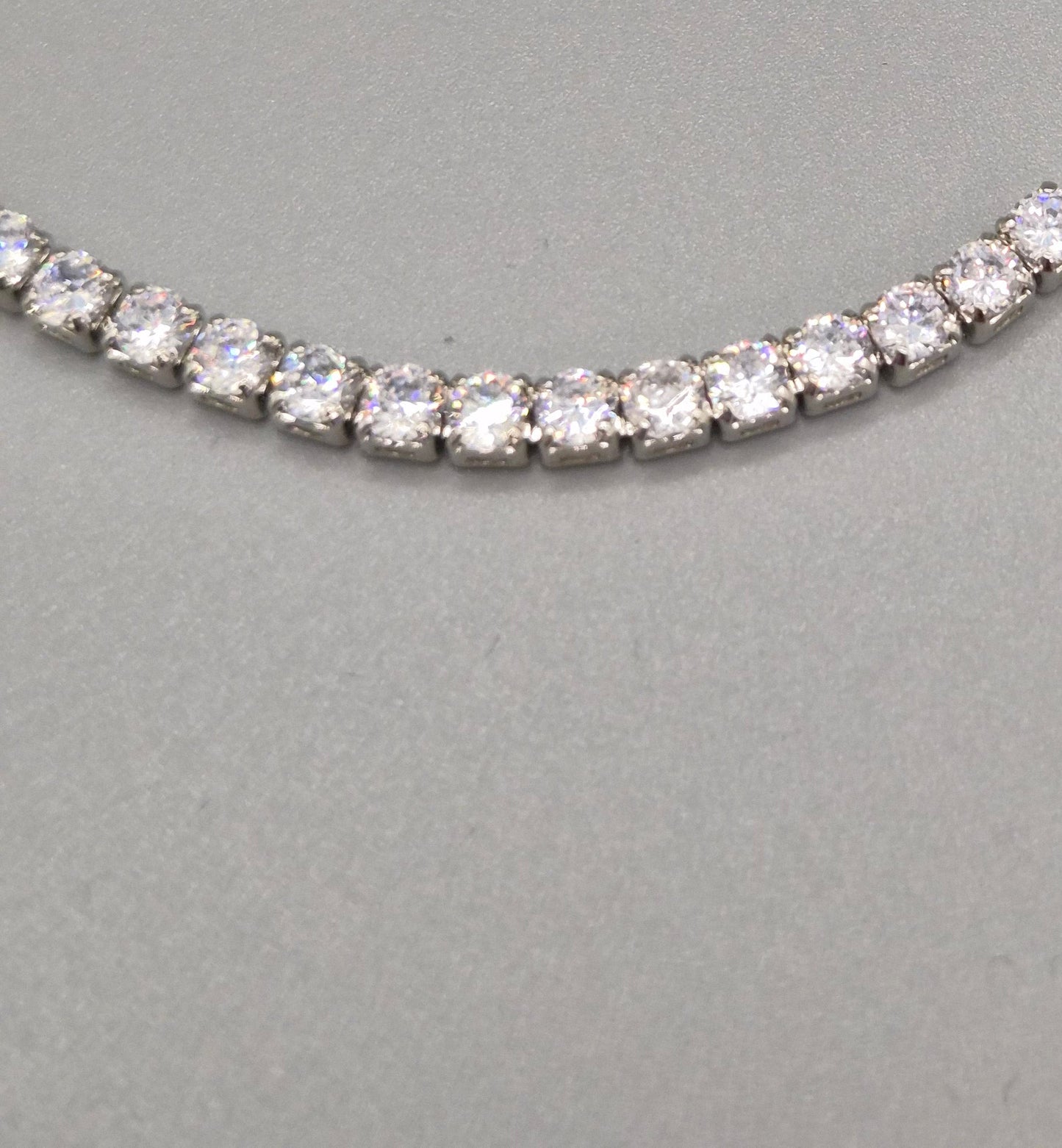 Round Cubic Zirconia Adjustable Bracelet