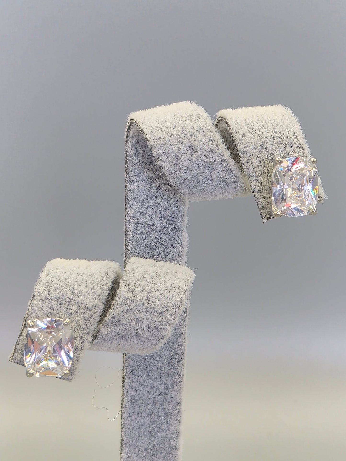 Millennium Cut Cubic Zirconia Stud Earrings