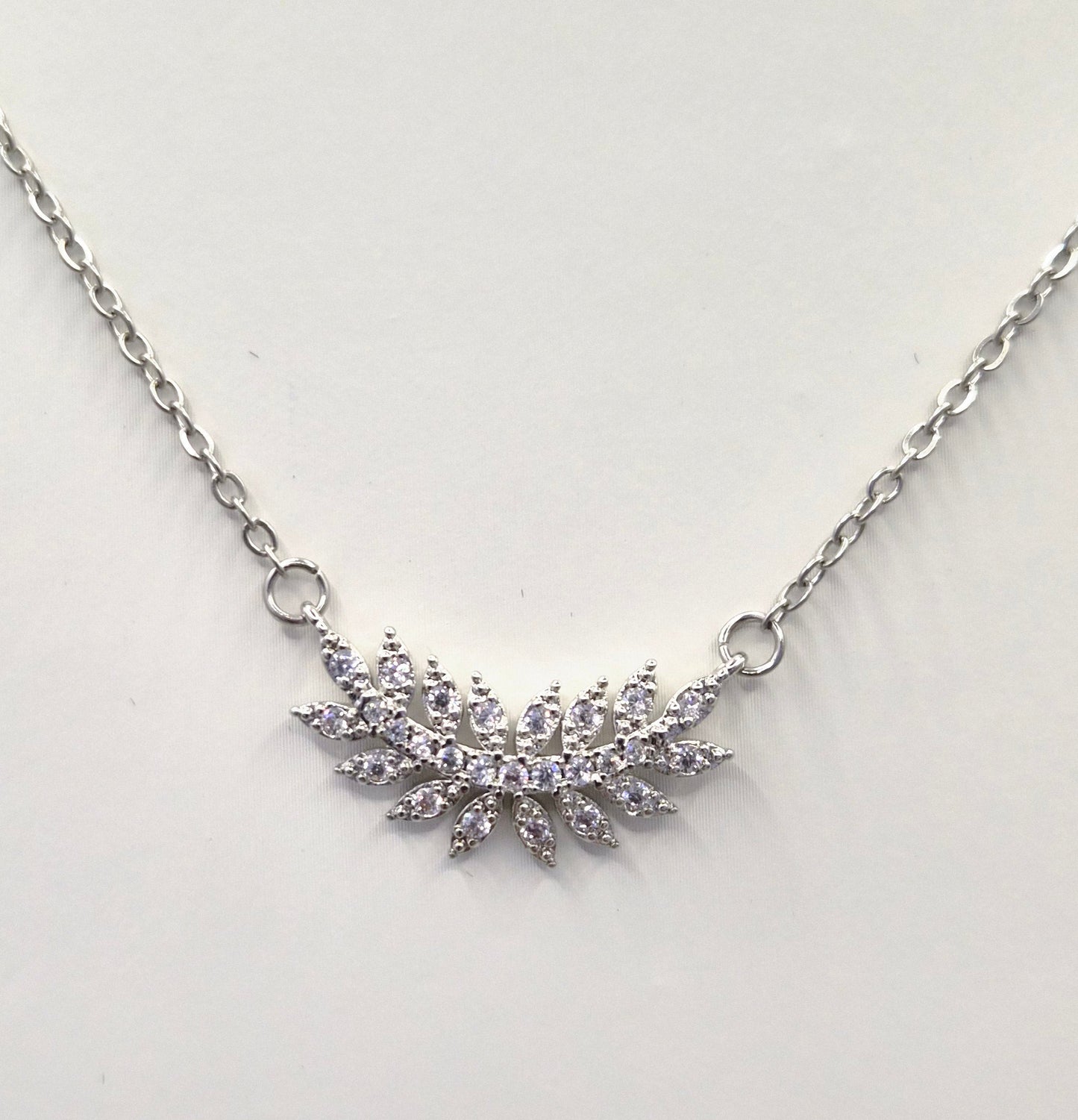 Fern Cubic Zirconia Pendant