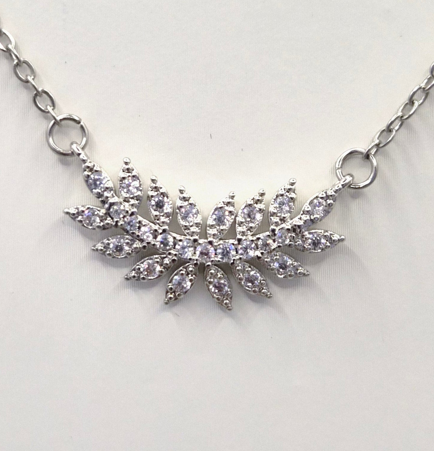 Fern Cubic Zirconia Pendant